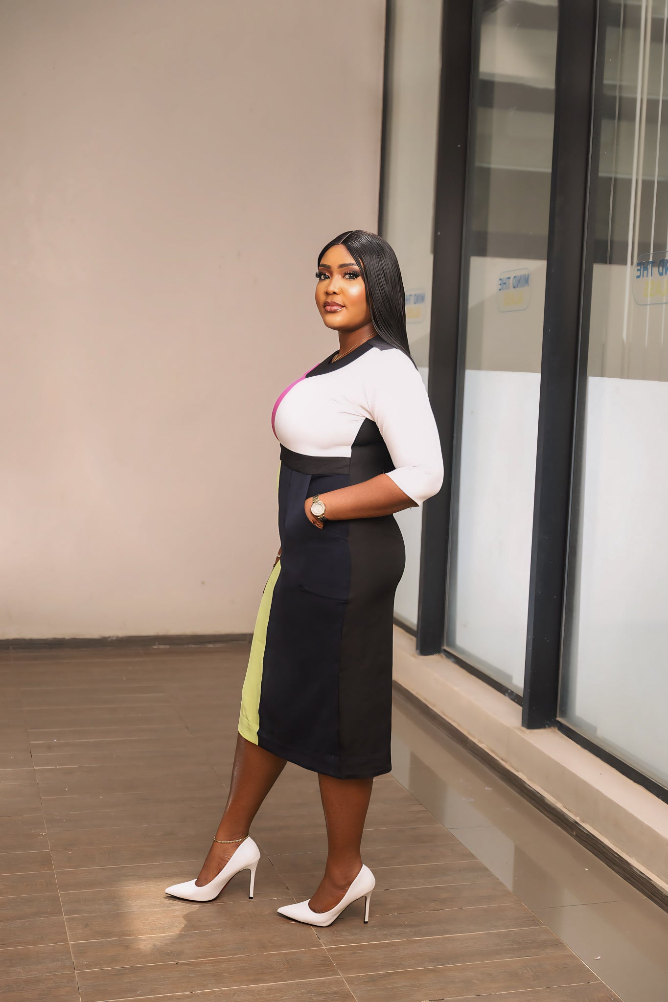 Colour Block Glamour Dress