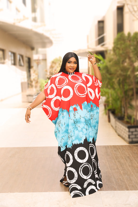Vibrant Circles Kaftan