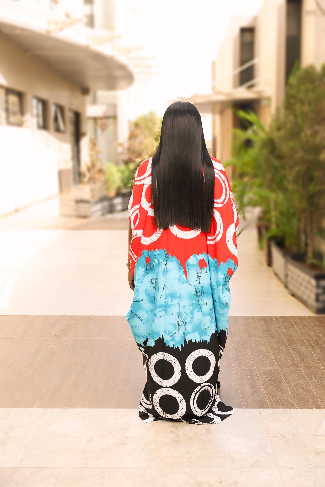 Vibrant Circles Kaftan